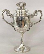 Superb Vintage Cycling Trophy Cup – Bicycle Racing 1893 Halifax - Big Cup