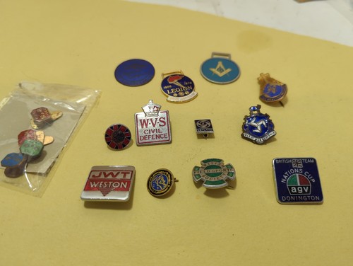 Vintage enamel badges and - vintage, pins