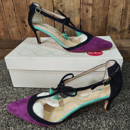Boden purple navy - purple, suede