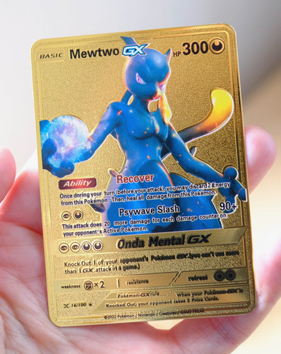 Mewtwo gold metal - gx,