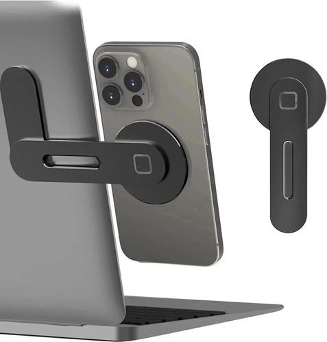 Magnetic laptop phone holder - phone,