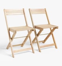 John Lewis Foldable Wooden 2-Seater Outdoor Patio Garden Chairs Furniture Set