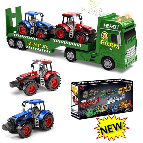 Farm tractor and trailer set - farm,