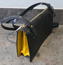 Jigsaw Black Yellow Leather