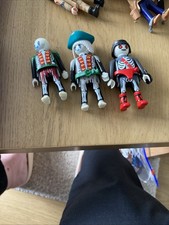 Vintage Playmobil Ghost Pirate & Hooded Ghost Pirate Skeleton Figure x 2 