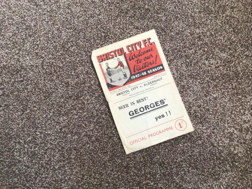 Football programme 1947 - football, 1947/48