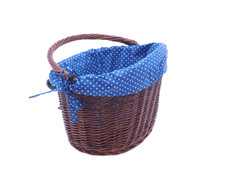 BIKE BASKET WICKER DARK COTTON