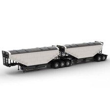 Custom MOC-58576 Grain Trailers Train 747 Pieces for Age 10+ Year Old Present