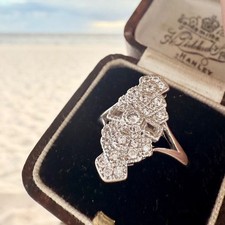 Art Deco vintage ring silver