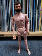 VINTAGE ACTION MAN FIGURE BROWN HAIR  BEARDED EAGLE EYES HYBRIDBPALITOY FIGURE