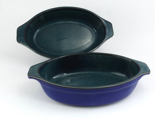 Pair denby stoneware pottery - denby,