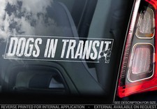 DOGS IN TRANSIT Car Sticker -