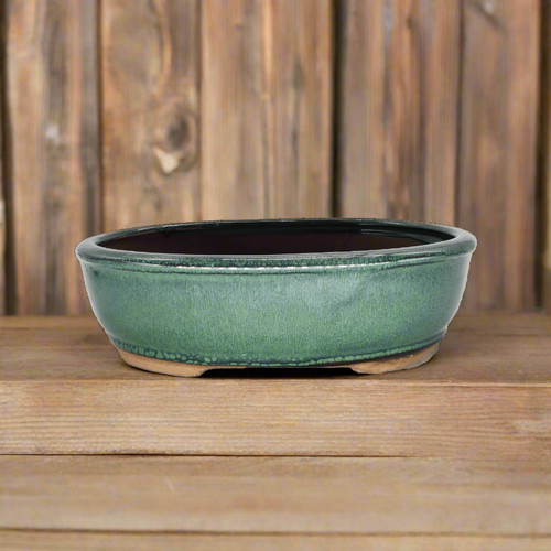 26cm glazed bonsai pot oval - 26cm, |