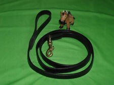 Show In Hand Rein IV Horse Long Black Leather Lead Brass Snap Clip 70" 178cm