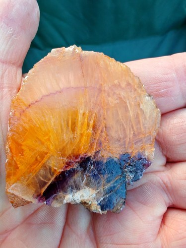 Blue john fluorite - blue, slice