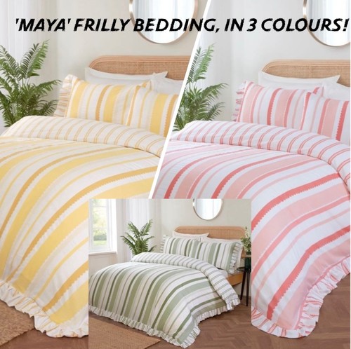 Maya frilly duvet set - duvet,