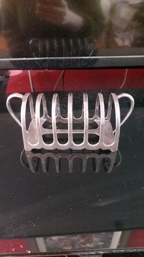 Silver plated toast - silver, rack