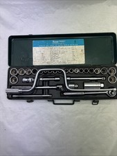 Kamasa 29 Piece Socket Wrench Set No 3621 3/8” Square Drive AF & MM in Case