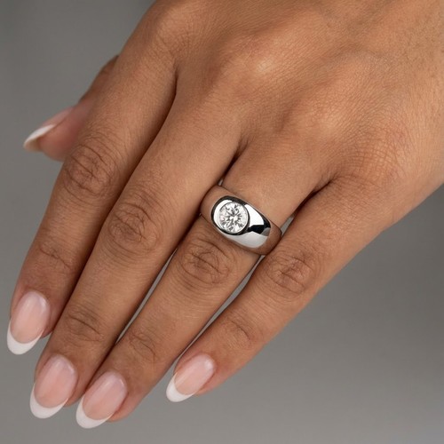 Platinum solitaire mens ring - platinum,