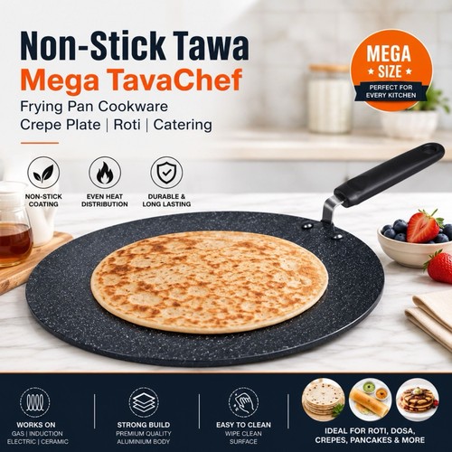 Non stick tawa 36cm mega - 36cm,