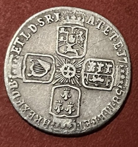 1758 king george shilling - george,