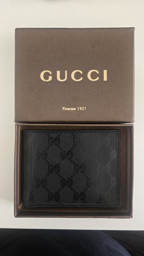 Gucci black logo - gg, bifold