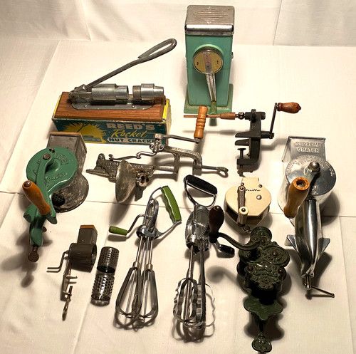 Antique vintage hand crank - &, hand-crank