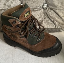 Hoggs Brown Green Leather Waterproof Boots Size 7  Mens Boots Hiking Work