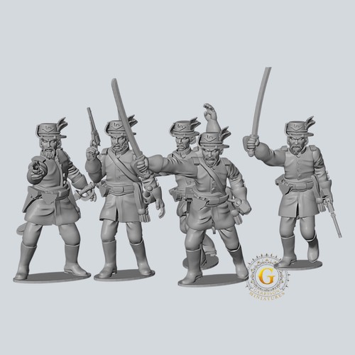 Union officers foot x4 - union,