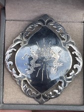 Vintage 925 Sterling Silver Thai Siam Brooch / Pendant Statement