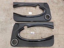 MINI COOPER S ONE R55 R56 Door Card Panels Gloss Black + Silver PAIR