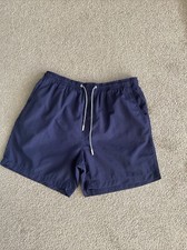 Mens Kangaroo Poo Navy  Blue Net Lined Drawstring Waist Swim Shorts L Waist 33