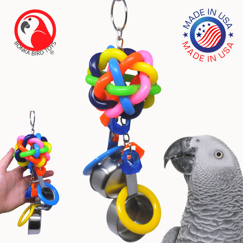 1595 pot ring bird toy - pot, parrot