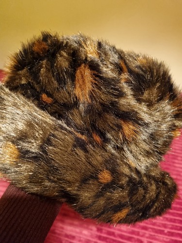 Brown faux fur - fur, hat
