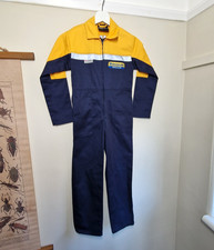 Children’s Kids New Holland Overalls/boilersuit Age 4 Farmer Garage Scotchlite