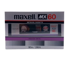 MAXELL MX60 METAL TYPE IV BLANK AUDIO CASSETTE TAPE (1982) BRAND NEW & SEALED 