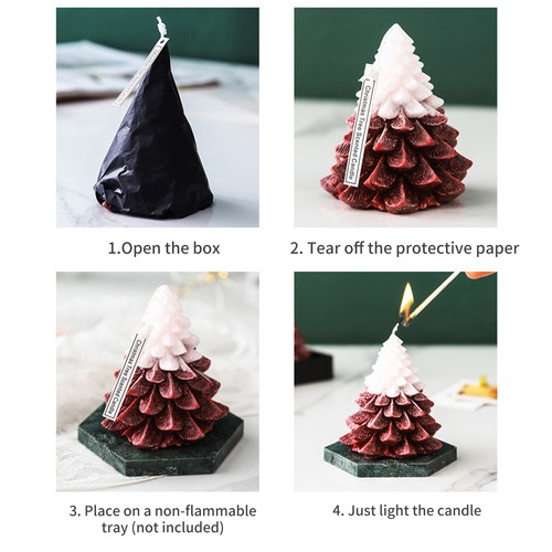 Christmas tree candles - christmas, tower