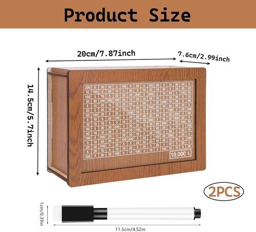Cash vault wooden savings - vault, box