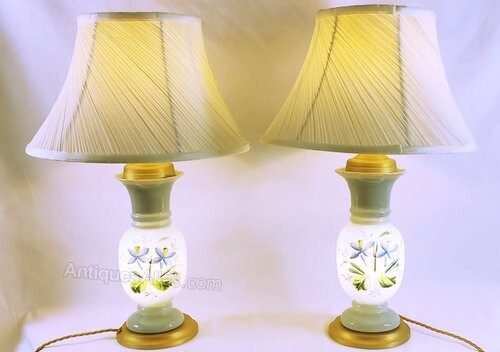 Pair victorian opaline - of,