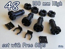 Set 48 Kitchen Plinths  Legs 150 mm Cabinet Unit Base Adjustable 24  Clips Free 