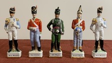 5 Vintage Porcelain Soldiers