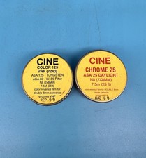 2 x Rolls Of Double 8mm Cine Film  Color 125/ Chrome 25 - 25ft Per Roll
