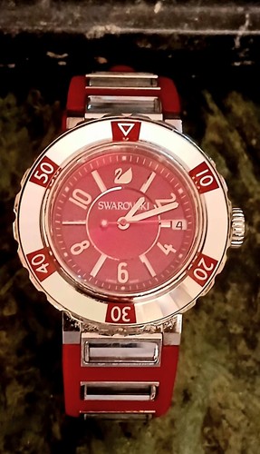 Red swarovski swiss - red,