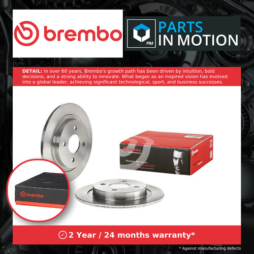 Brake discs pair solid - pair, rear