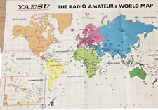 YAESU Ham Radio World Map 87cm