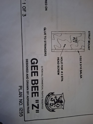 Gee bee plan 1255 by - bee, “z”