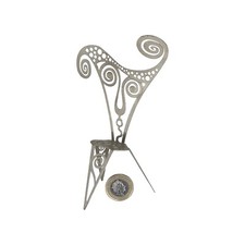 CHRISTOPHER ROYAL Miniature Chair SWOOP Clip Chair Abstract Nickel Silver 1997