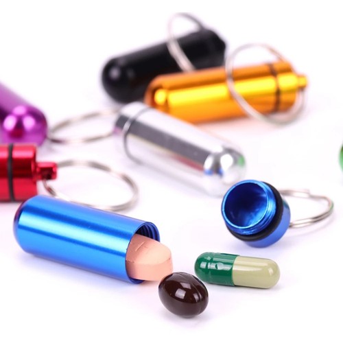 Waterproof aluminum pill box - aluminum,