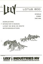 Lely Tedder Lotus 600 Combi VBC VBS Operators Manual
