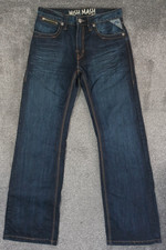 Mish Mash Mens Jeans W30 L32 Dark Blue Relaxed Fit Bootcut